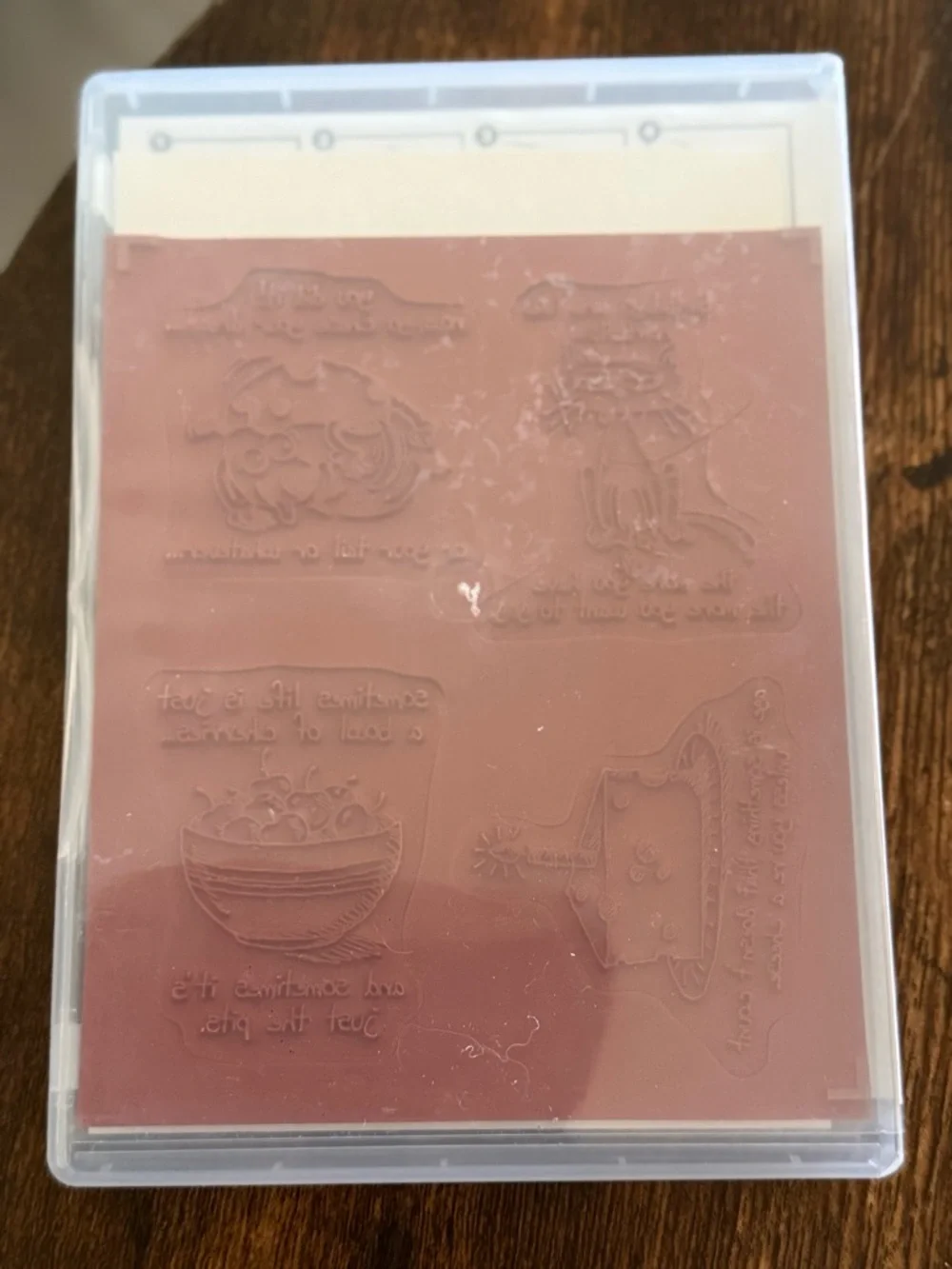 Stampin' Up! Giggle Greetings. Cat, dog, cherries, cheese cake Stamp Set